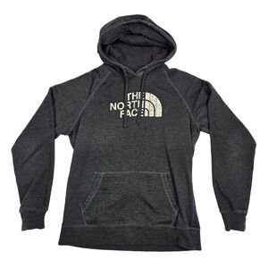 The North Face Gray Logo Pullover Hoodie Kangaroo Pockets‎ Womens L